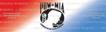 POW-MIA Red/White/Blue Patriotic Rear Window Graphic