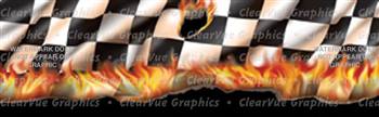 Hot Checks Racing Rear Window Graphic