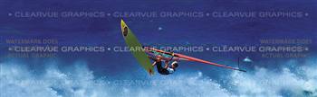 Sailboard Flying High Surf & Snow Rear Window Graphic