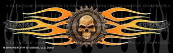 Gear Skull Tattoo Rear Window Graphic