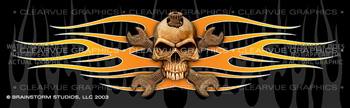 Skull & Wrenches 2 Tattoo Rear Window Graphic