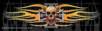 Pistons Skull 2 Tattoo Rear Window Graphic