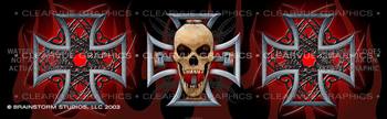 Pistons Skull Tattoo Rear Window Graphic