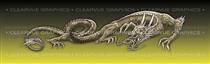 Dragon Tattoo Yellow Rear Window Graphic