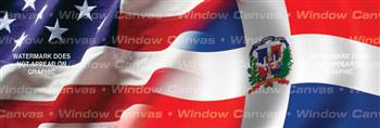 Amer. Pride, Dominican Hrtg. Flag Rear Window Graphic