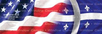 Amer. Pride, Quebec Hrtg. Flag Rear Window Graphic