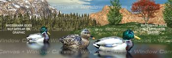 Mountain Morning Birds & Ducks Rear Window Graphic
