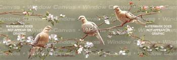Doves And Apple Blossoms Birds & Ducks Rear Window Graphic