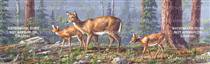 Twin Fawns Deer Rear Window Graphic