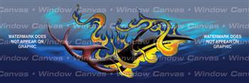 Flaming Tribal Tattoo Rear Window Graphic