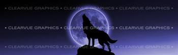 Howling at the Moon Wildlife Rear Window Graphic