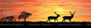 Sunset Deer Wildlife Rear Window Graphic