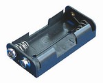 2xAA (3vdc) Batt Holder w/9v battery post