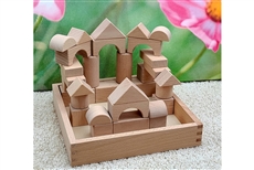 32 Wood Building Blocks with Tray