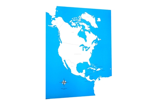 IFIT Montessori: Labeled North America Control Map