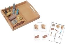 10 Famous Landmark Models with 2-Compartment Tray and PDF Cards