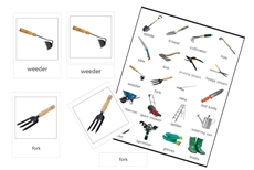 Garden Tools 3-Part Cards (PDF)