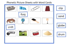 Blue Picture Sheets with Word Cards (PDF)