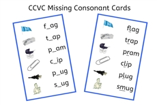 Blue CCVC Missing Consonant Cards (PDF)