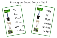 Green Phonogram Sound Cards - Set A (PDF)