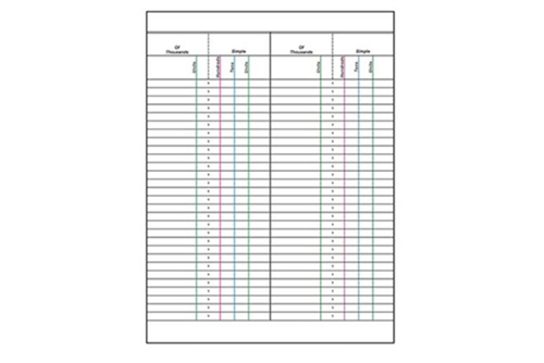 IFIT Montessori: Paper for Small Bead Frame (50 Sheets)