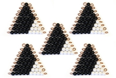 IFIT Montessori: Black and White Bead Stairs - 5 Sets (N Beads)