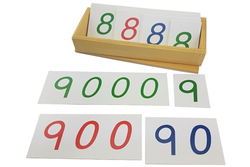 IFIT Montessori: Large Number Cards 1-9000, laminated (Clearance)