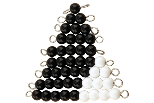 IFIT Montessori: Black and White Bead Stairs - 1 Set (C Beads)