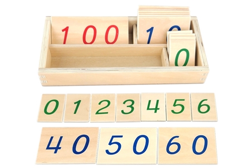 IFIT Montessori: Wooden Number Cards with Box (0-100) (Clearance)