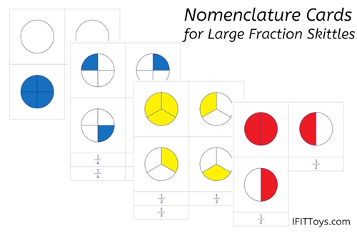 Nomenclature Cards for Large Fraction Skittles