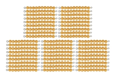 IFIT Montessori: 45 Golden Bead Bars of Ten (C Beads)