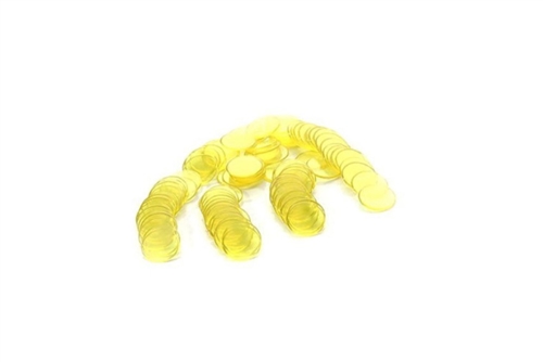 50 x 15 mm Clear Yellow Plastic Chips