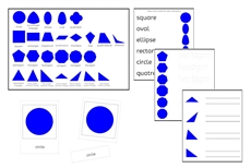 Geometric Shapes 3-Part Cards & Worksheets (PDF)