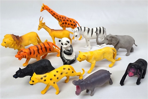12 Wild Animal Miniatures Set
