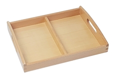 2-Compartment Wooden Tray