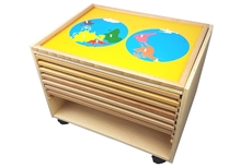 IFIT Montessori: 8 Puzzle Maps with Cabinet