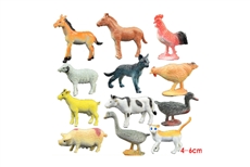 12 Plastic Farm Animals