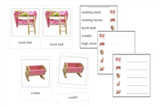 Pink Bunk Bed Language Exercise Cards - Set A (PDF)