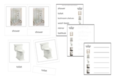 Pink Bathroom Language Exercise Cards - Set B (PDF)