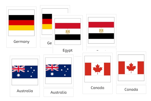 World Flags 3-Part Cards Bundle (PDF)