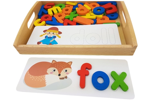 Letter Matching Game with Tray
