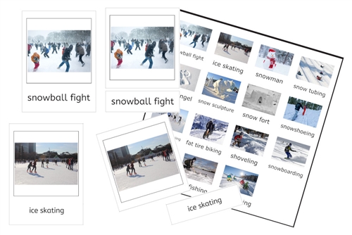 Winter Activities 3-Part Cards (PDF)