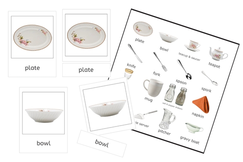 Tablewares 3-Part Cards (PDF)