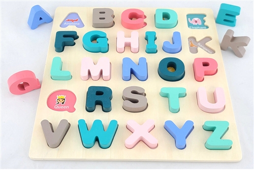 Capital Case Wooden Alphabet Puzzle