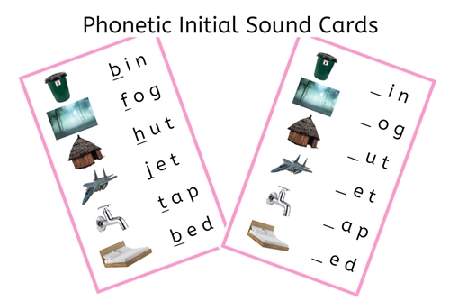 Pink Initial Sound Cards (PDF)