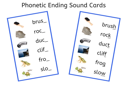 Blue Ending Sound Cards (PDF)