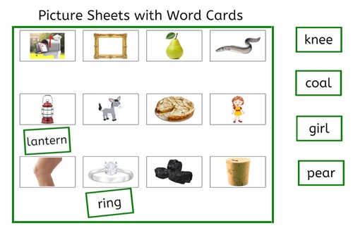 Green Picture Sheets with Word Cards (PDF)