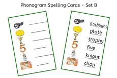 Green Spelling Cards - Set B (PDF)