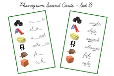 Green Phonogram Sound Cards, Cursive - Set B (PDF)