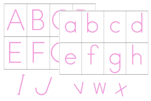 Movable Alphabet (Print, Pink, PDF)